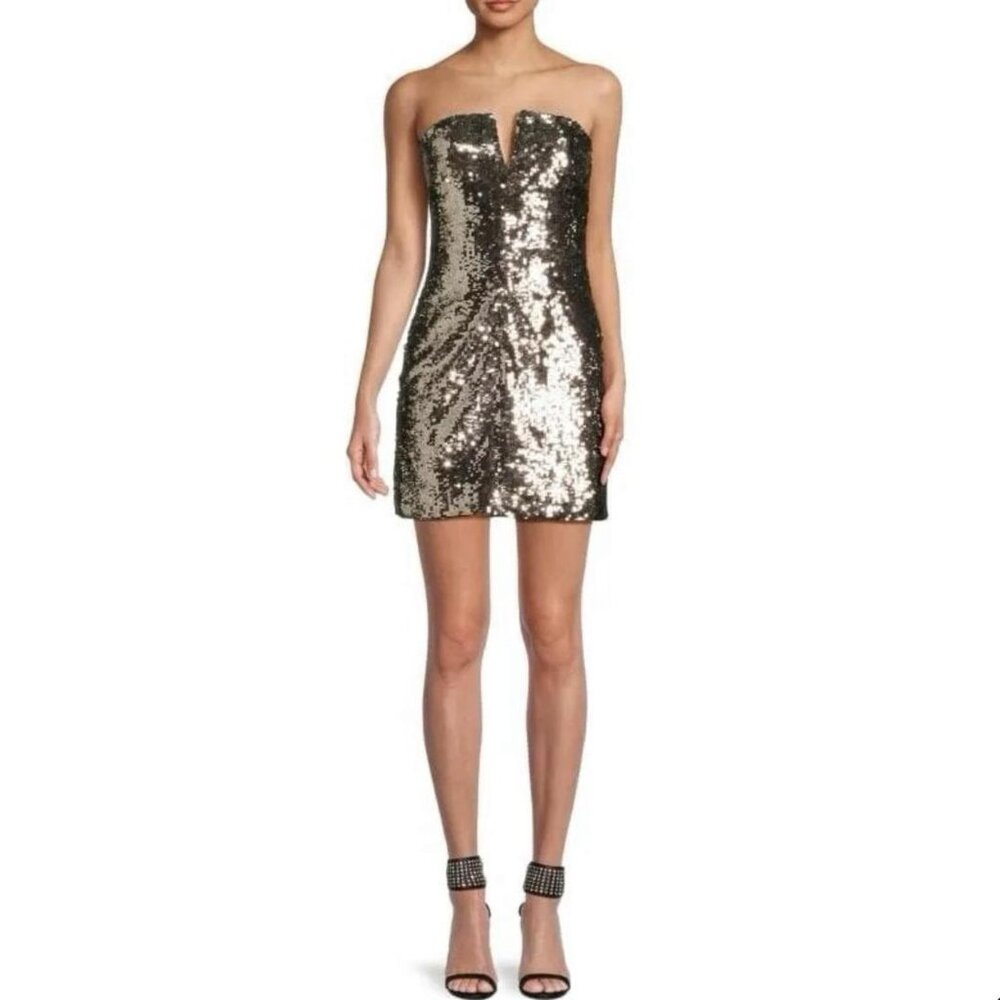 Ramy Brook Women's Black and Silver Dress